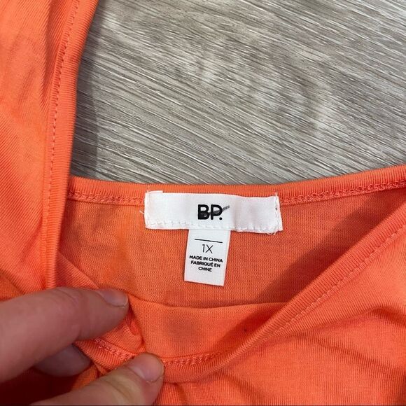 Bp Orange Relaxed Fit Crop Top Twisted Cami Straps Bright Spring Color Summer - Picture 3 of 6